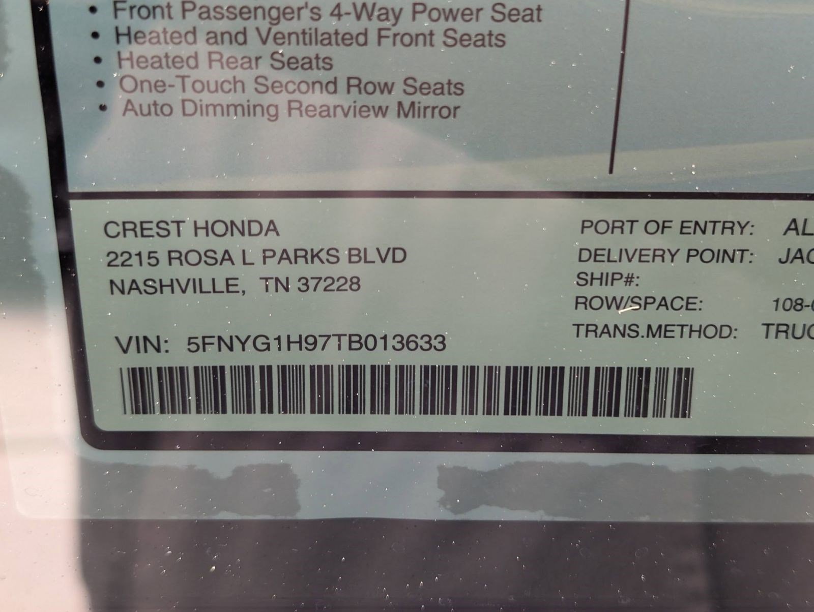 New 2026 Honda Pilot Black Edition image 25