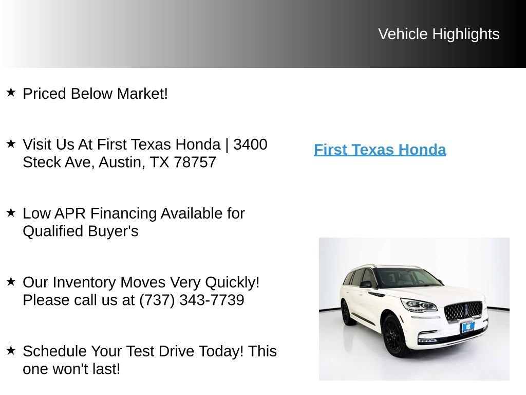 Used 2020 Lincoln Aviator Grand Touring w/ Equipment Group 301A AWD/4WD image 10