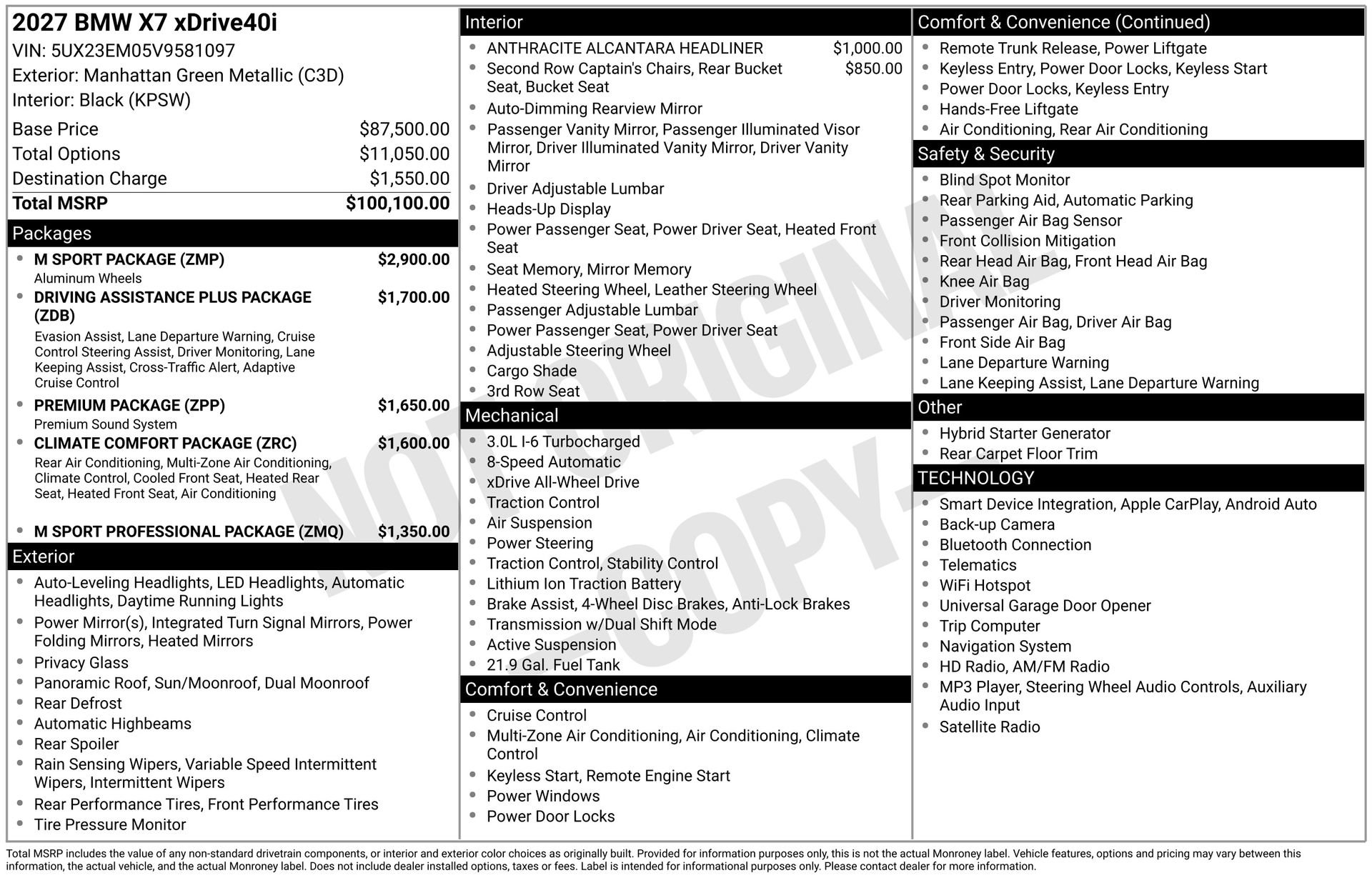 New 2027 BMW X7 xDrive40i w/ M Sport Package AWD/4WD image 11