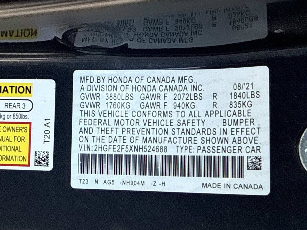 Used 2022 Honda Civic Sport image 32