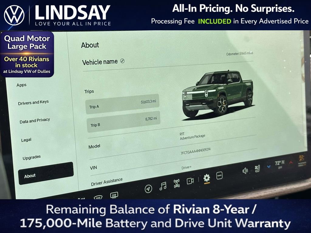 Used 2022 Rivian R1T Adventure AWD/4WD image 23