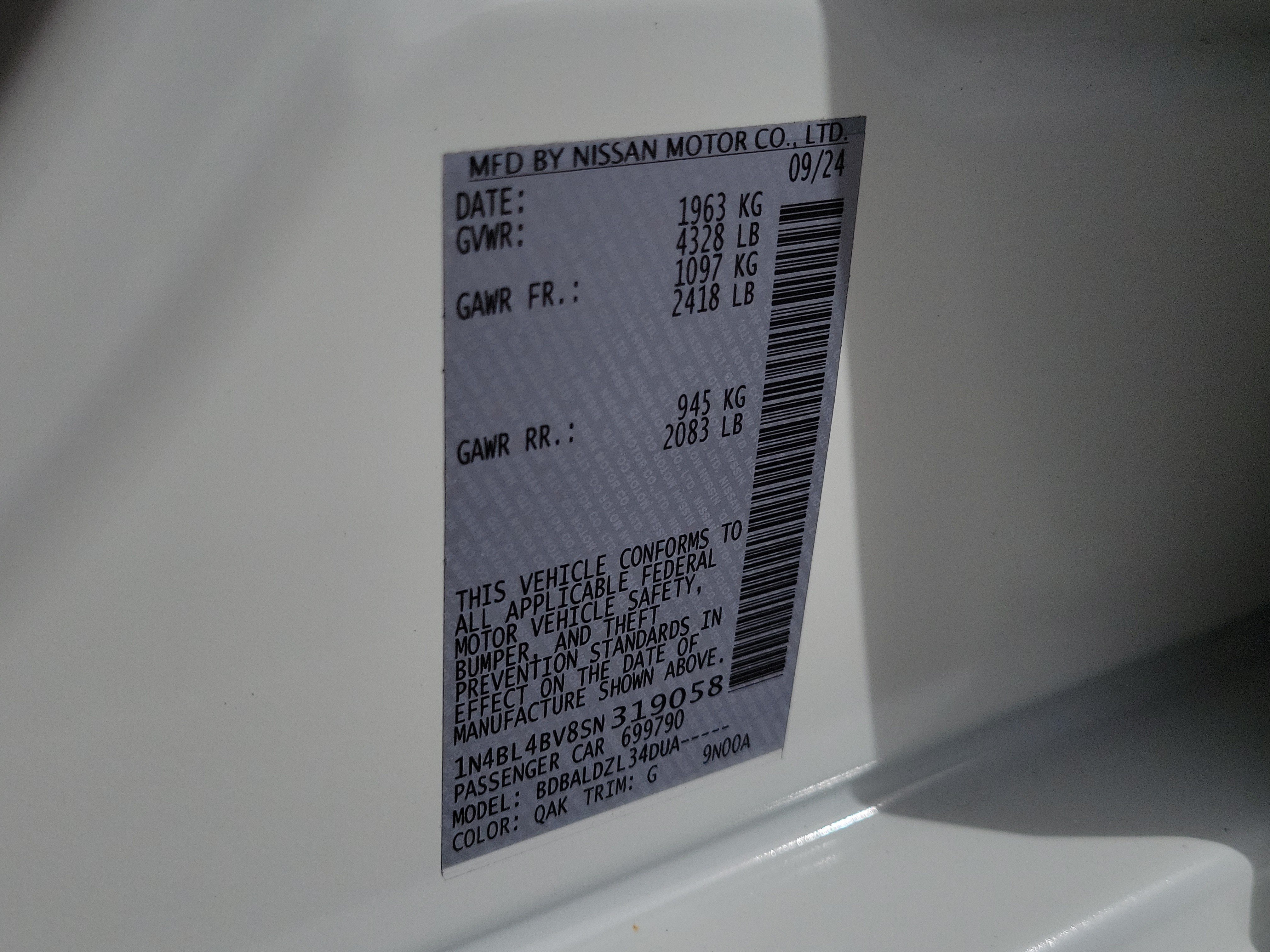 Certified 2025 Nissan Altima 2.5 S FWD image 30