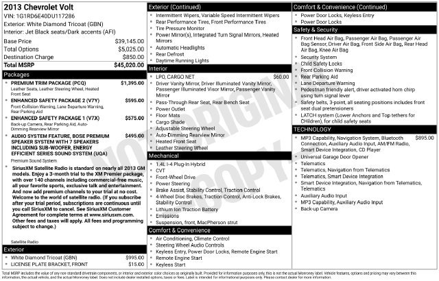 Used 2013 Chevrolet Volt Premium w/ Premium Trim Package FWD image 20
