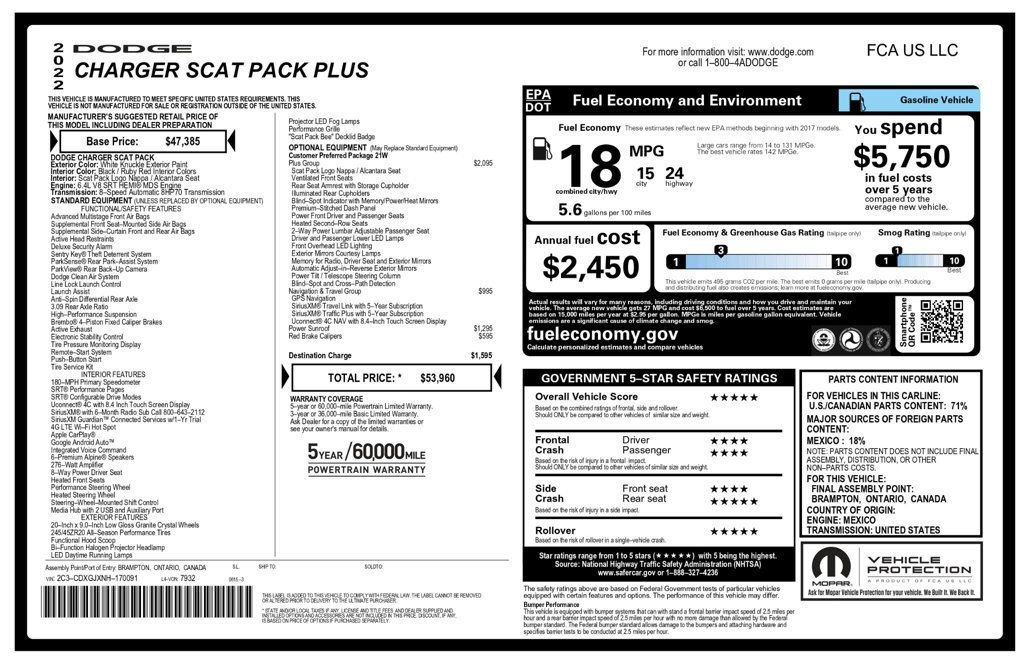 Used 2022 Dodge Charger Scat Pack w/ Plus Group image 9