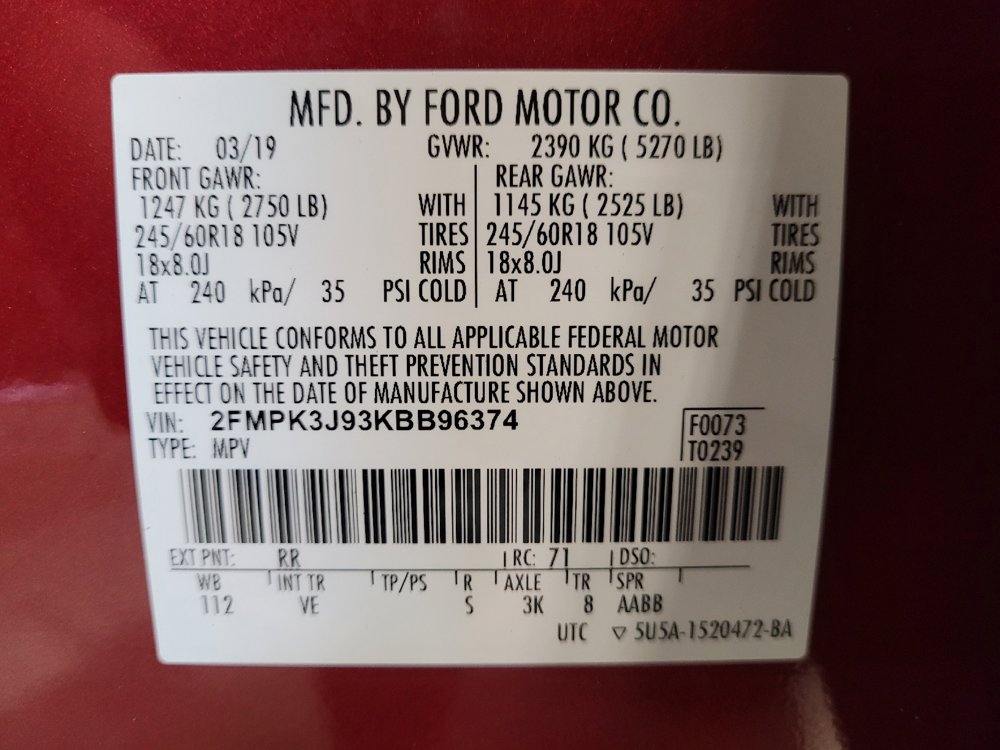 Used 2019 Ford Edge SEL w/ Equipment Group 201A FWD image 33