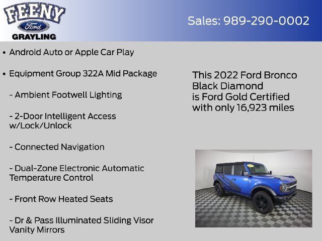 Certified 2022 Ford Bronco Black Diamond AWD/4WD image 9