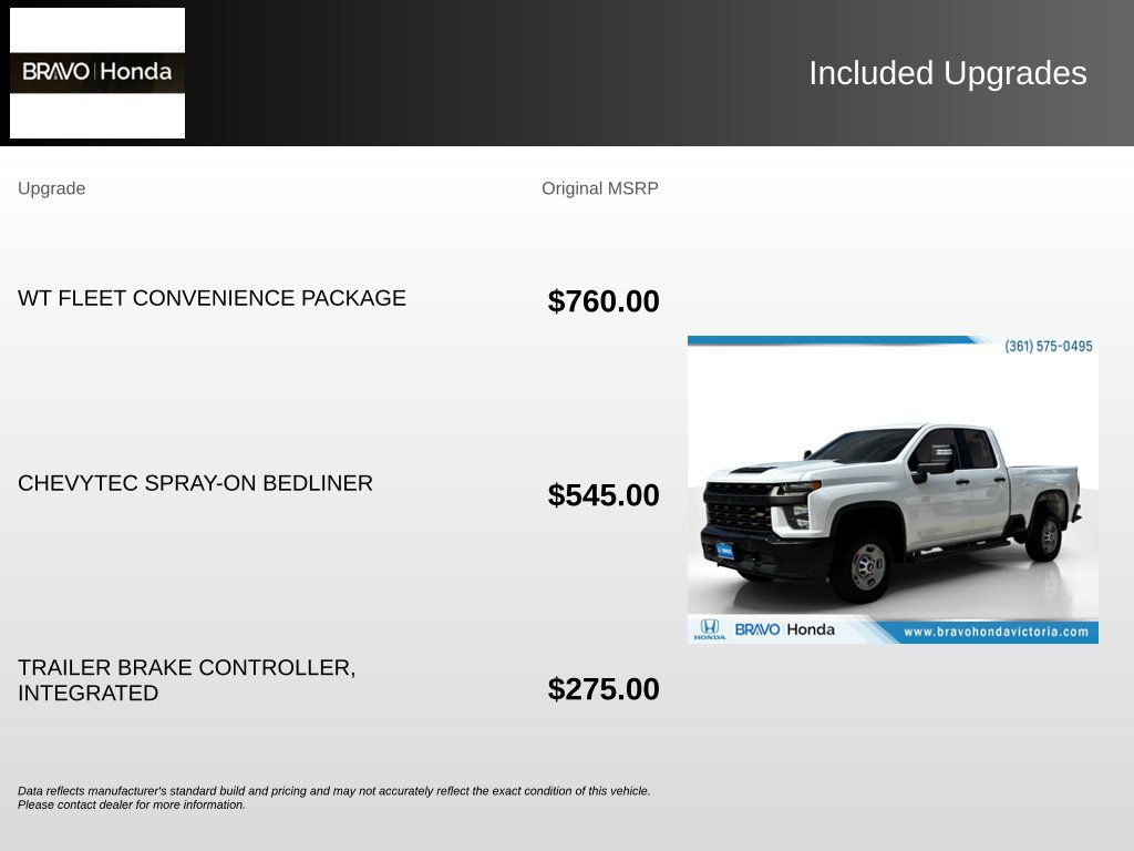 Used 2021 Chevrolet Silverado 2500 W/T w/ WT Fleet Convenience Package RWD image 5