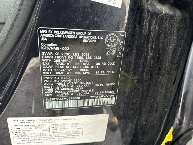 Used 2021 Volkswagen Atlas SEL Premium R-Line image 33