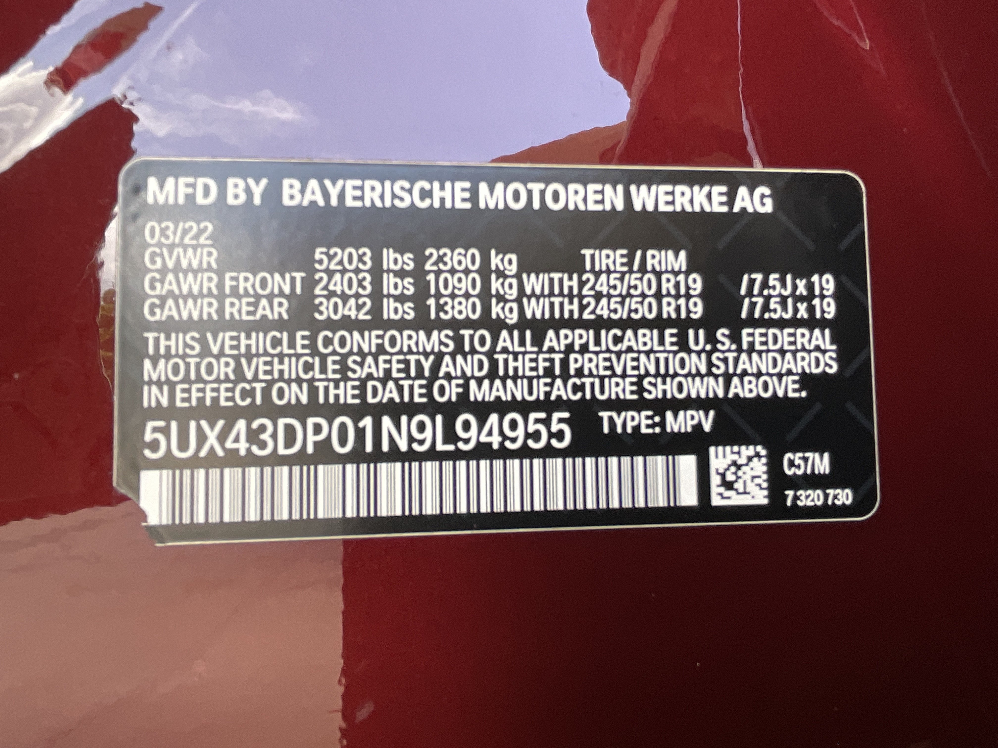Used 2022 BMW X3 sDrive30i w/ Premium Package 2 RWD image 38