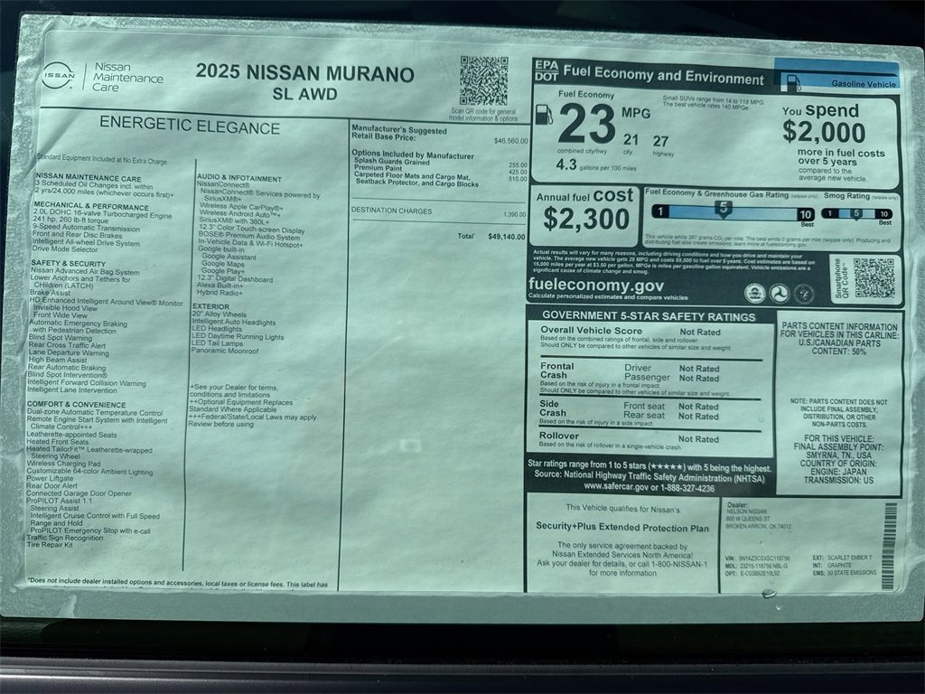 New 2025 Nissan Murano SL image 46