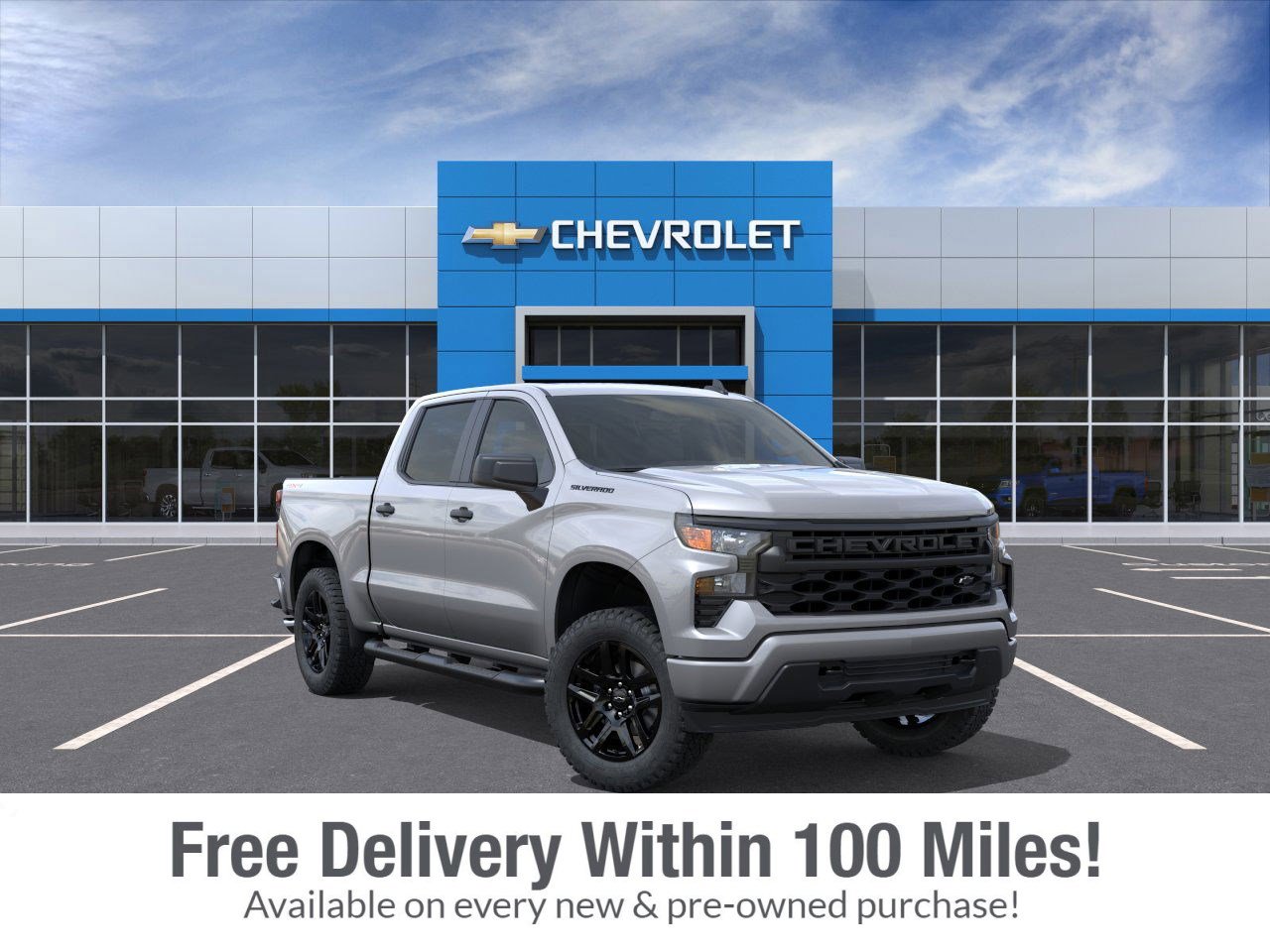 New 2026 Chevrolet Silverado 1500 Custom w/ Turbomax Blackout Package