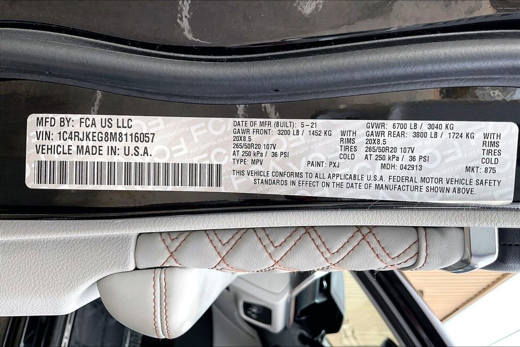 Used 2021 Jeep Grand Cherokee L Summit w/ Luxury Tech Group V image 33