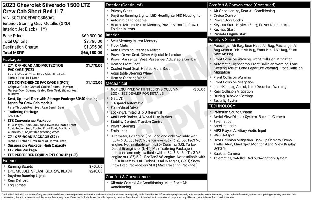 Used 2023 Chevrolet Silverado 1500 LTZ AWD/4WD image 6