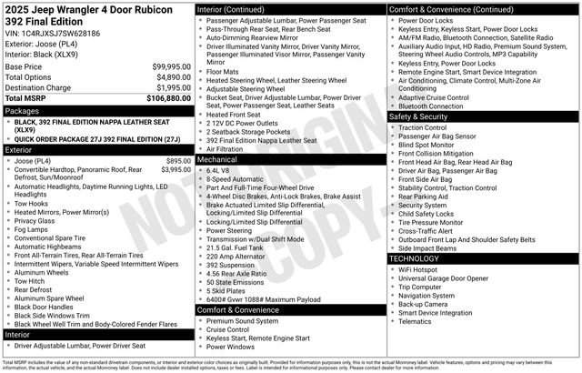 New 2025 Jeep Wrangler Unlimited Rubicon 392 image 5