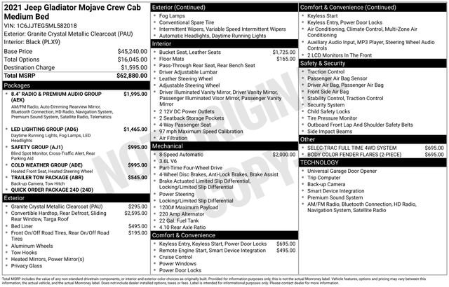 Used 2021 Jeep Gladiator Mojave image 4