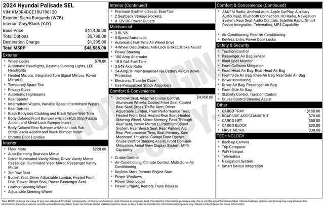 Used 2024 Hyundai Palisade SEL image 33