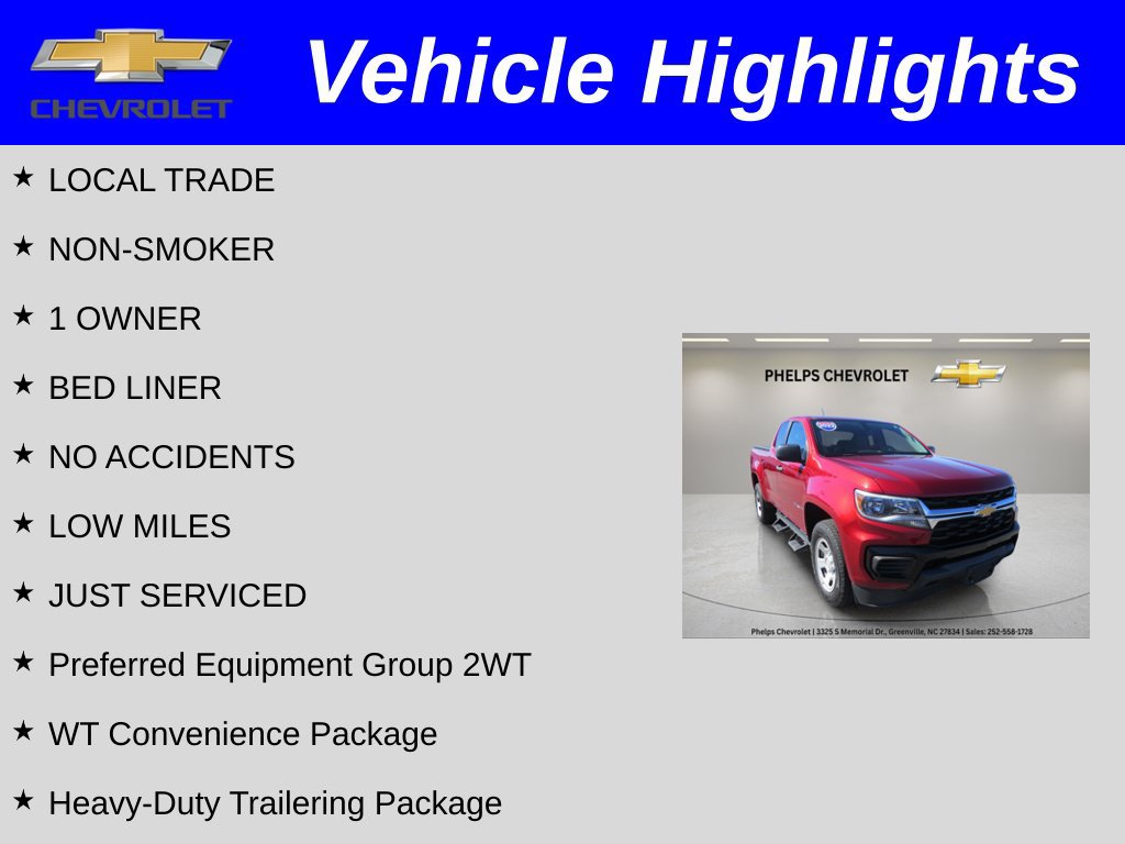 Certified 2022 Chevrolet Colorado W/T w/ WT Convenience Package RWD image 2