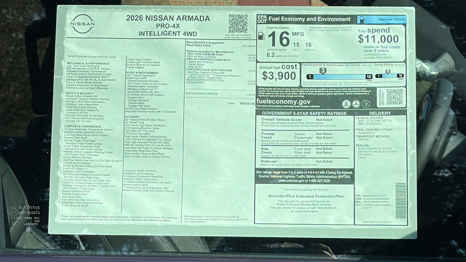 New 2026 Nissan Armada PRO-4X w/ Captain's Chari Seat Package AWD/4WD image 12