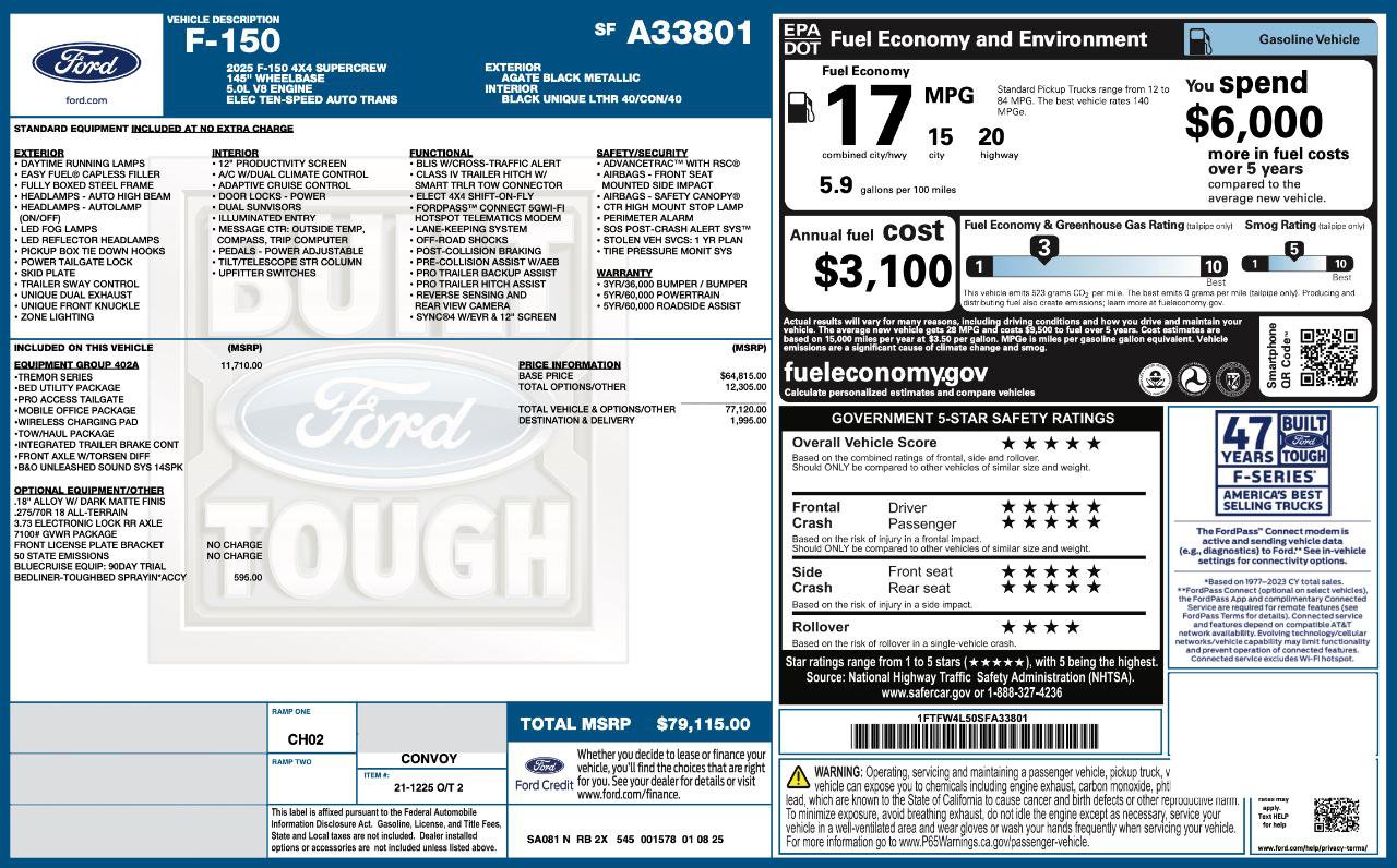 Used 2025 Ford F150 Tremor w/ Equipment Group 402A High image 9