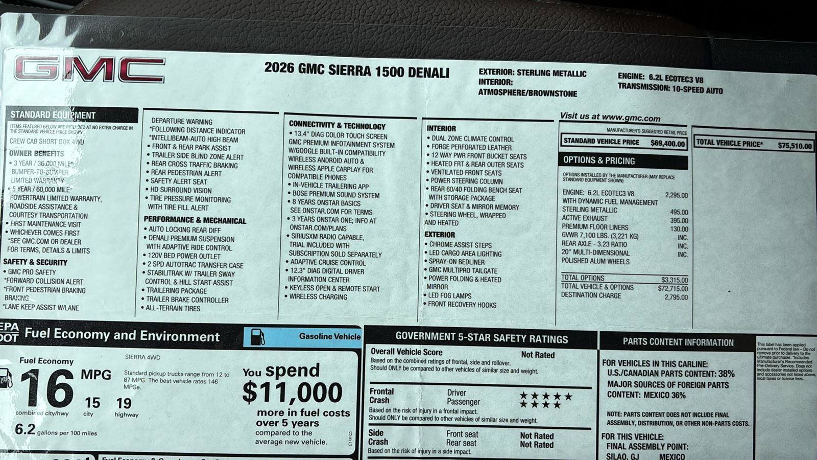 New 2026 GMC Sierra 1500 Denali AWD/4WD image 37