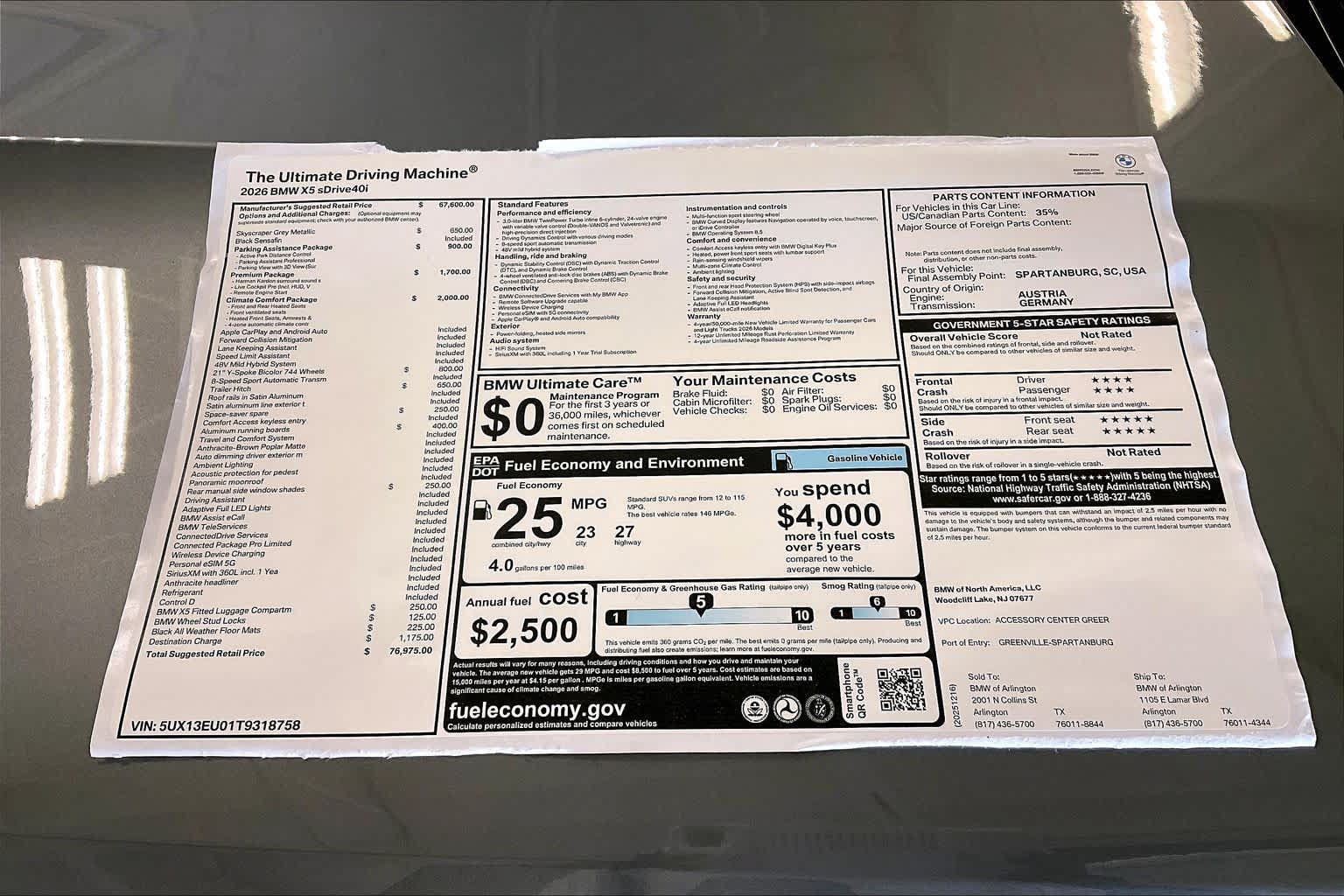 Used 2026 BMW X5 sDrive40i w/ Climate Comfort Package RWD image 19