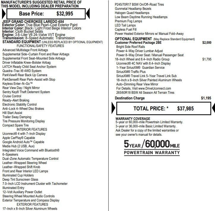 Used 2018 Jeep Grand Cherokee Laredo image 2