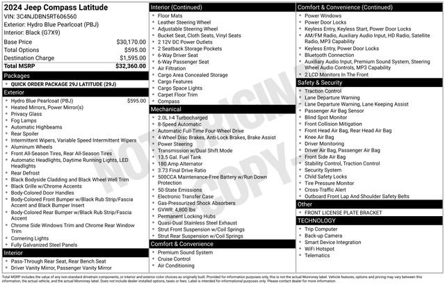 Used 2024 Jeep Compass Latitude AWD/4WD image 32