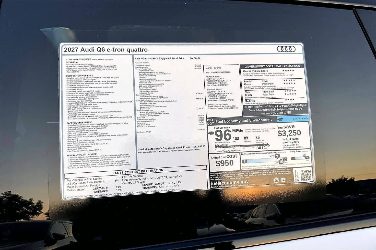 New 2027 Audi Q6 e-tron Premium Plus AWD/4WD image 16