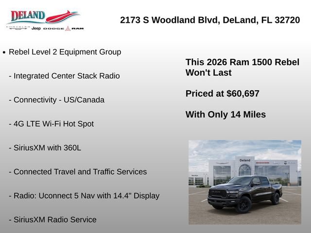 New 2026 RAM 1500 Rebel w/ Rebel Level 2 Equipment Group AWD/4WD image 32