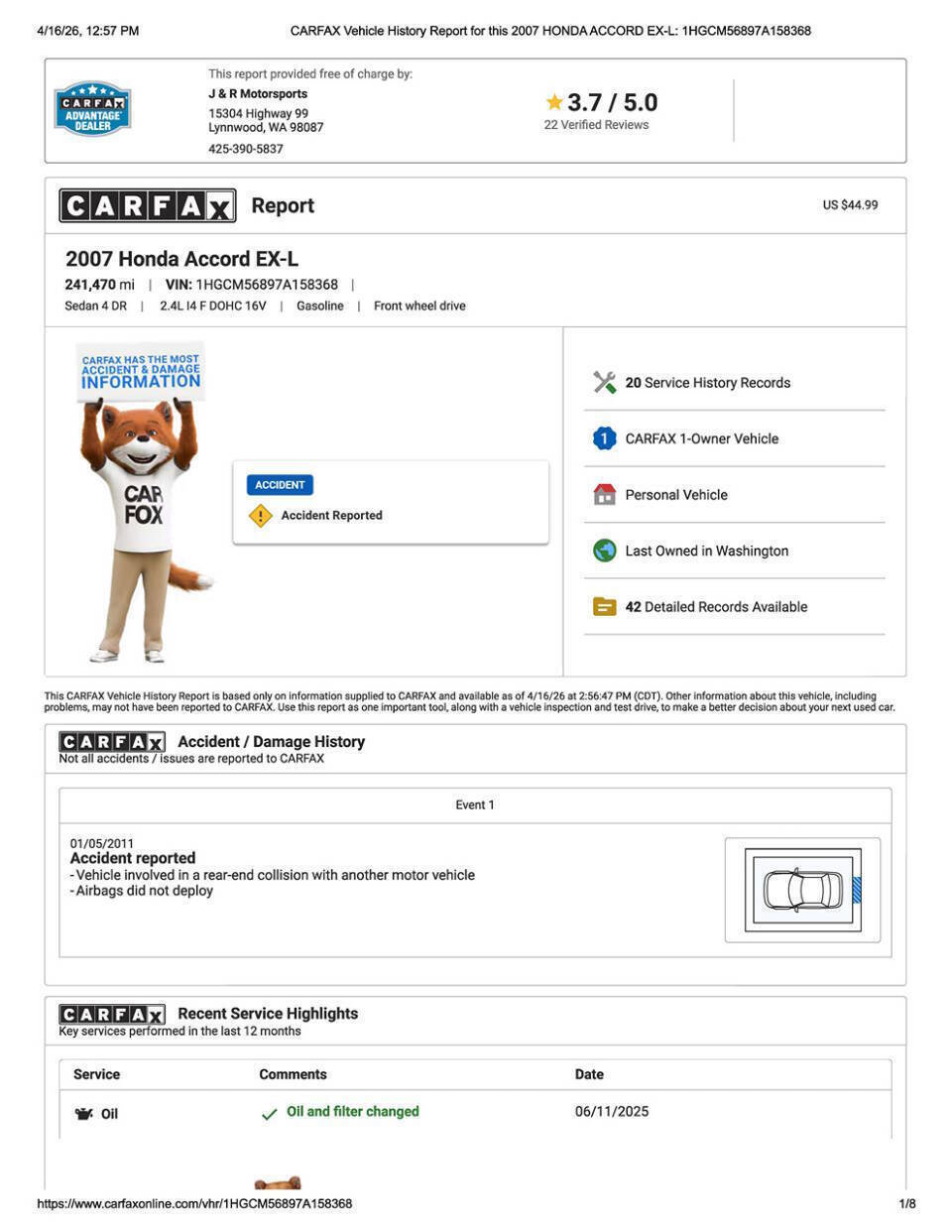 Used 2007 Honda Accord EX-L image 27
