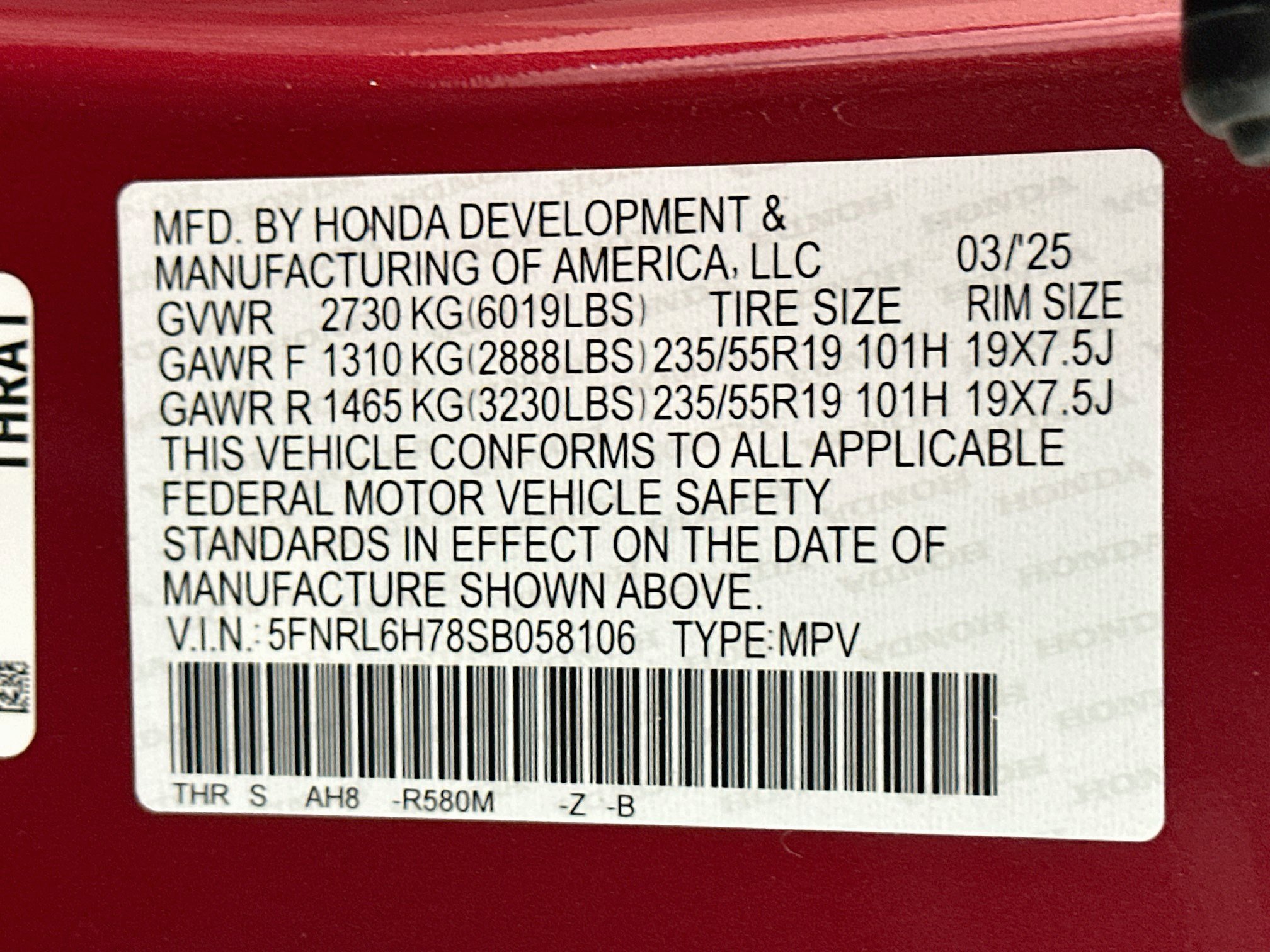 Used 2025 Honda Odyssey Sport-L image 12