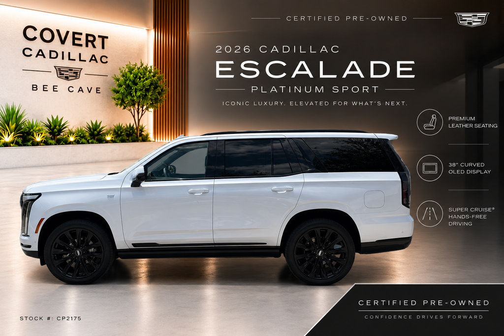 Certified 2026 Cadillac Escalade Platinum Sport w/ LPO, ONYX Package AWD/4WD image 4