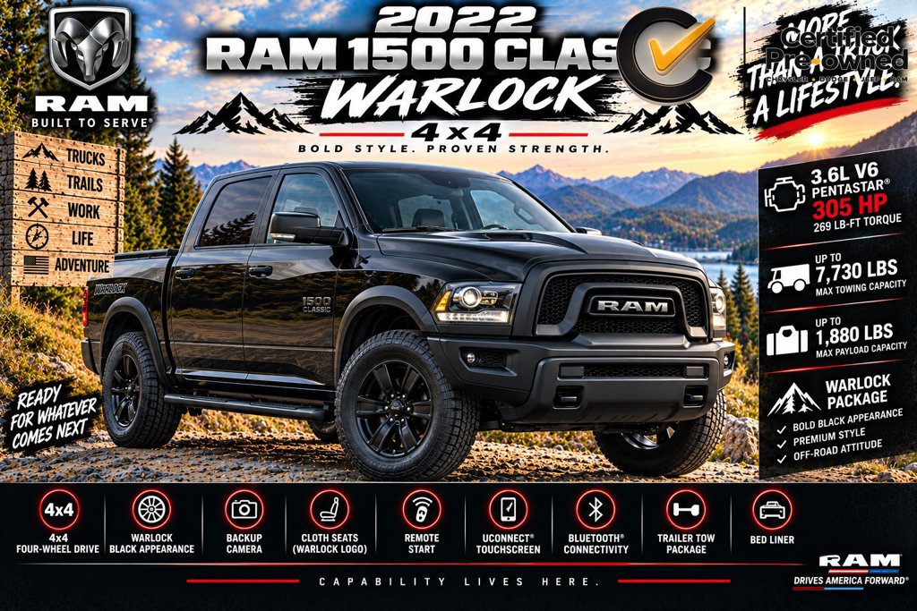 Certified 2022 RAM 1500 Warlock AWD/4WD image 2