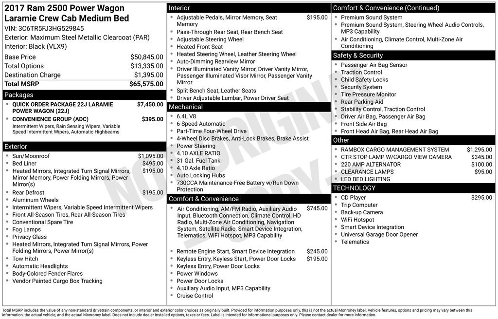 Certified 2017 RAM 2500 Power Wagon Laramie AWD/4WD image 41