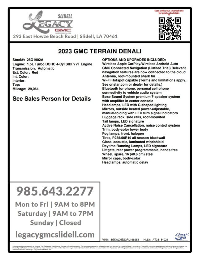 Used 2023 GMC Terrain Denali AWD/4WD image 28