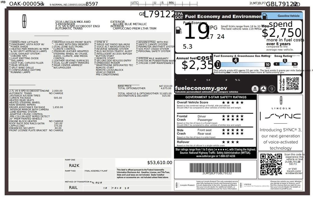 Used 2016 Lincoln MKX Reserve w/ Driver Assistance Package image 43