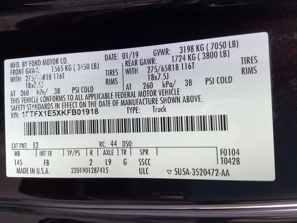 Used 2019 Ford F150 XLT w/ Equipment Group 302A Luxury image 38