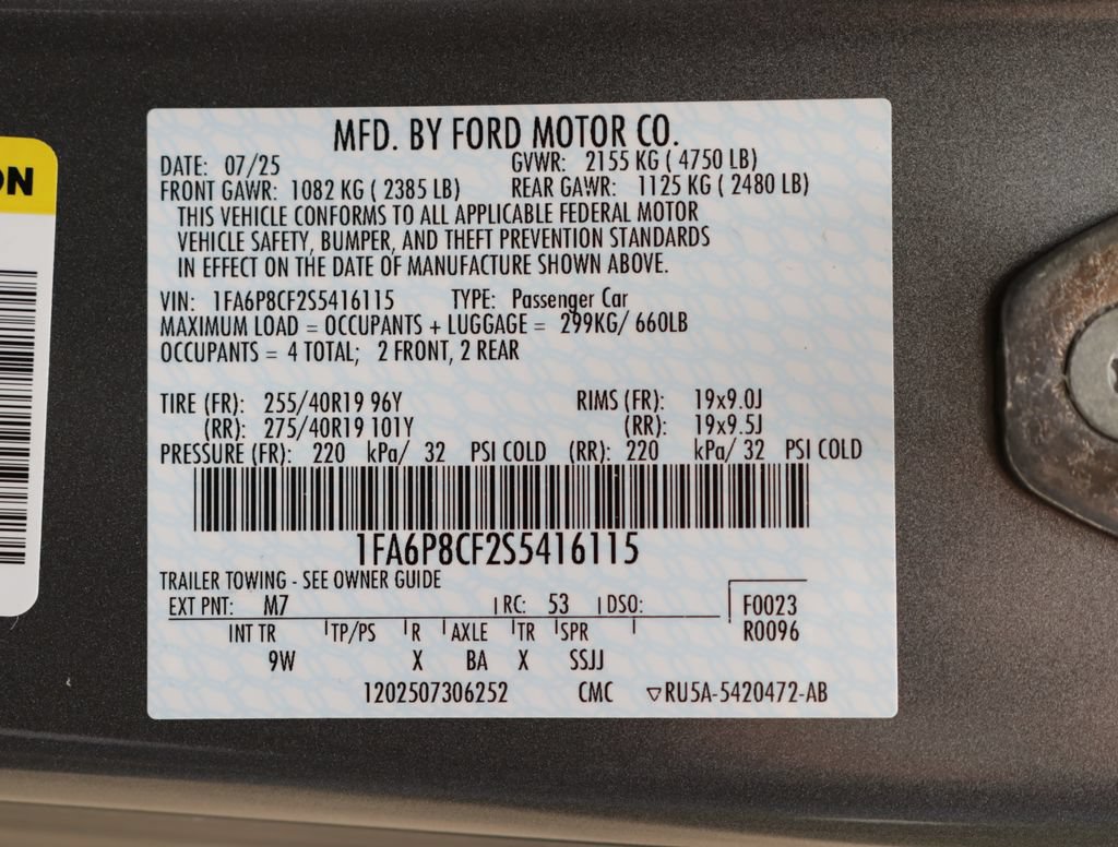 Used 2025 Ford Mustang GT Premium w/ GT Performance Package RWD image 40