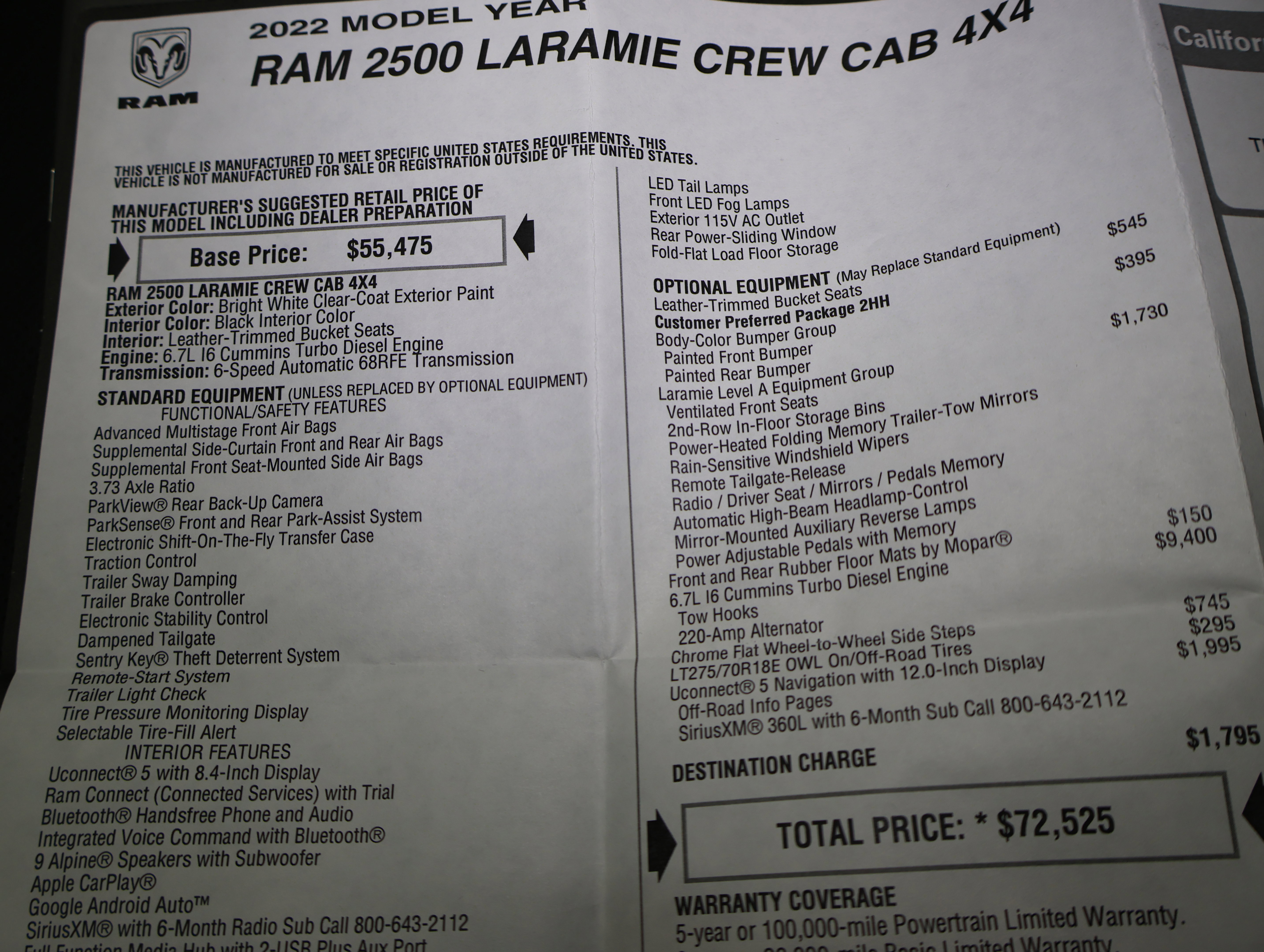 Used 2022 RAM 2500 Laramie AWD/4WD image 61