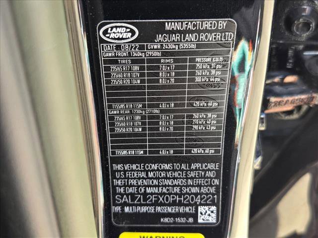 Certified 2023 Land Rover Range Rover Evoque R-Dynamic SE image 24