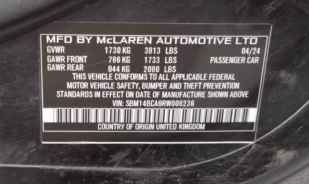 Used 2024 McLaren 750S Spider RWD image 33