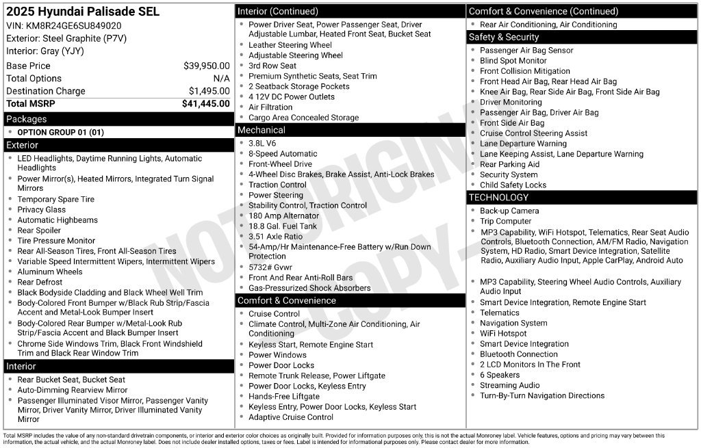Used 2025 Hyundai Palisade SEL FWD image 22