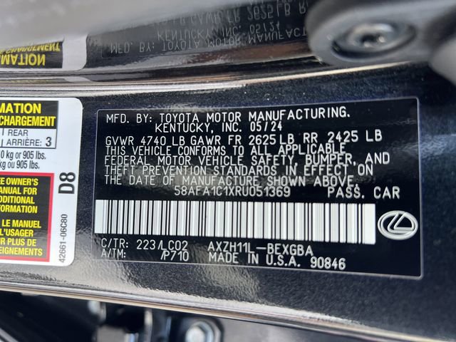 Used 2024 Lexus ES 300h Ultra Luxury w/ Accessory Package (Z2) FWD image 25