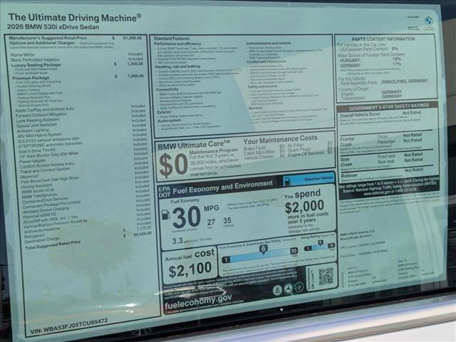 Used 2026 BMW 530i xDrive w/ Premium Package image 18