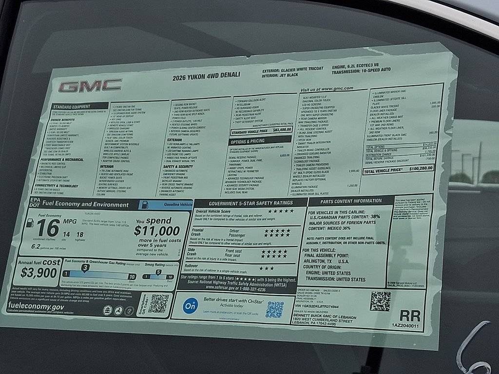 New 2026 GMC Yukon Denali w/ Denali Reserve Package AWD/4WD image 3