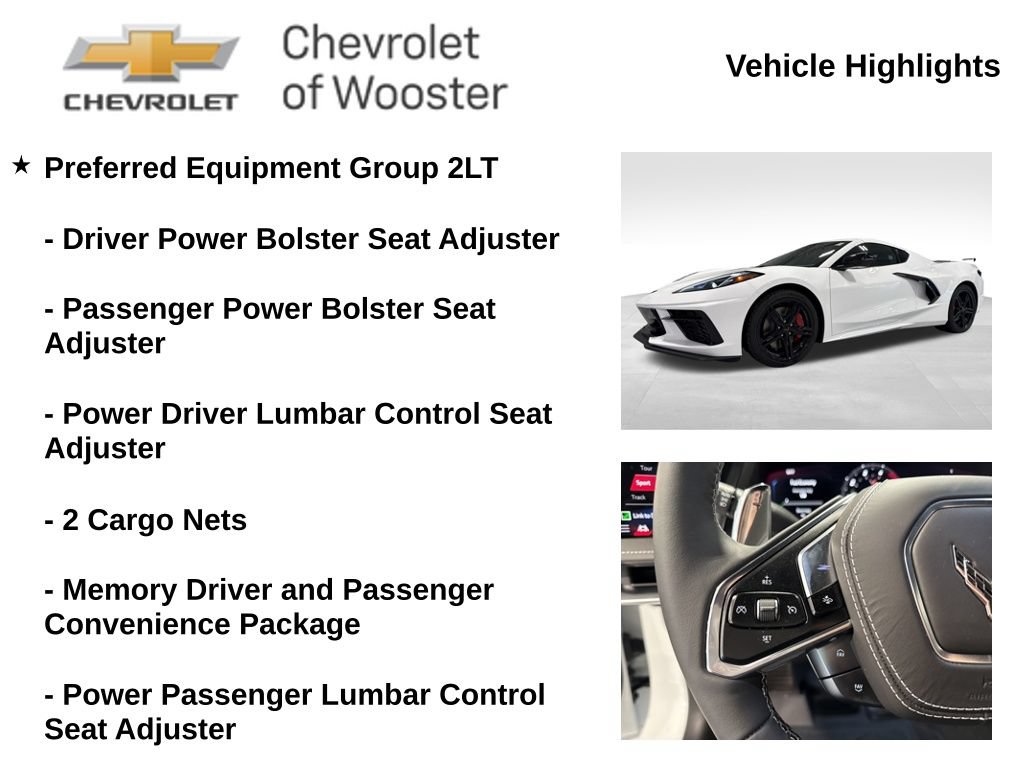 New 2026 Chevrolet Corvette Stingray Preferred Cpe w/ Z51 Performance Package RWD image 2