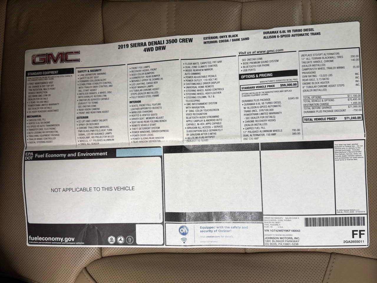 Used 2019 GMC Sierra 3500 Denali w/ Duramax Plus Package image 20