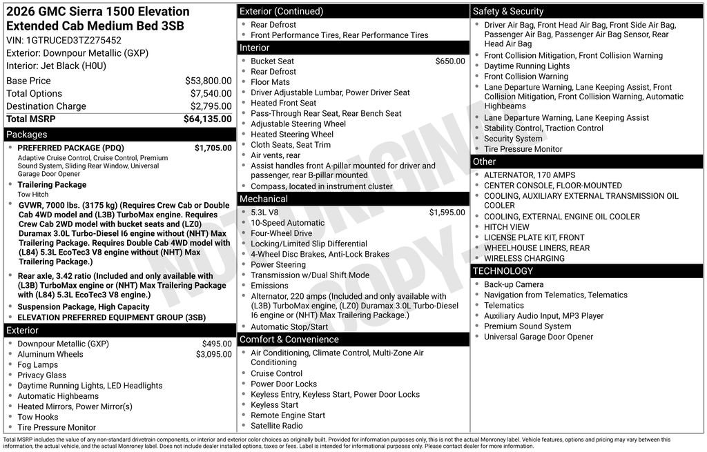 New 2026 GMC Sierra 1500 Elevation w/ Preferred Package image 4