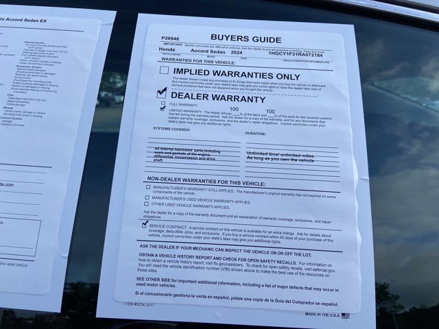 Used 2024 Honda Accord EX image 5