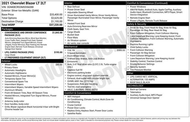 Used 2021 Chevrolet Blazer LT image 31